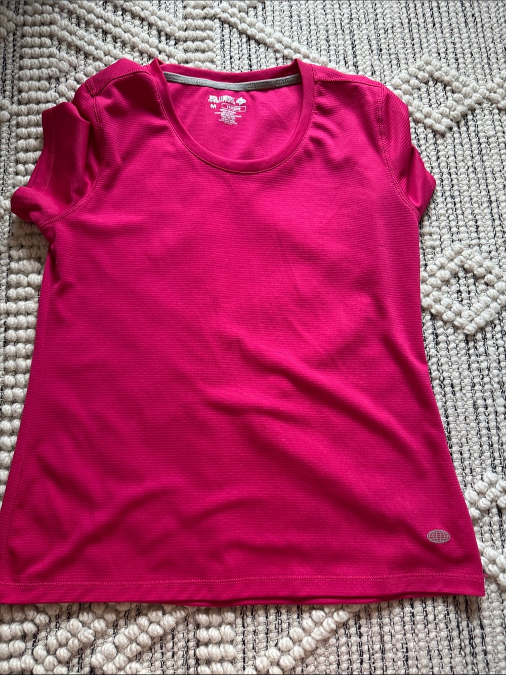 Reel Legends Bright Pink Athletic Tank with Reflective Trim